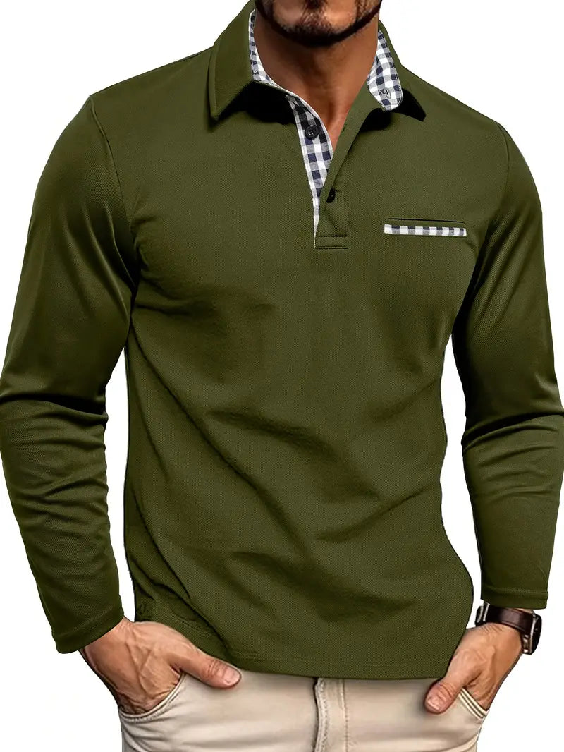 Long-sleeve polo shirt