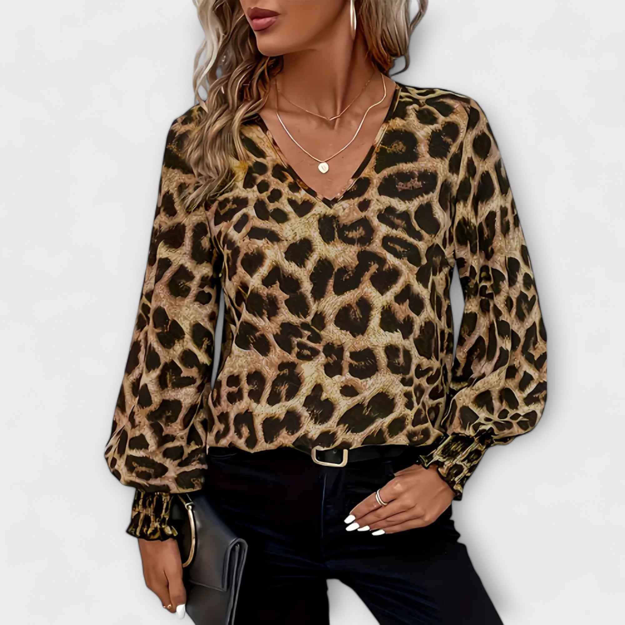 Wild and stylish leopard print blouse