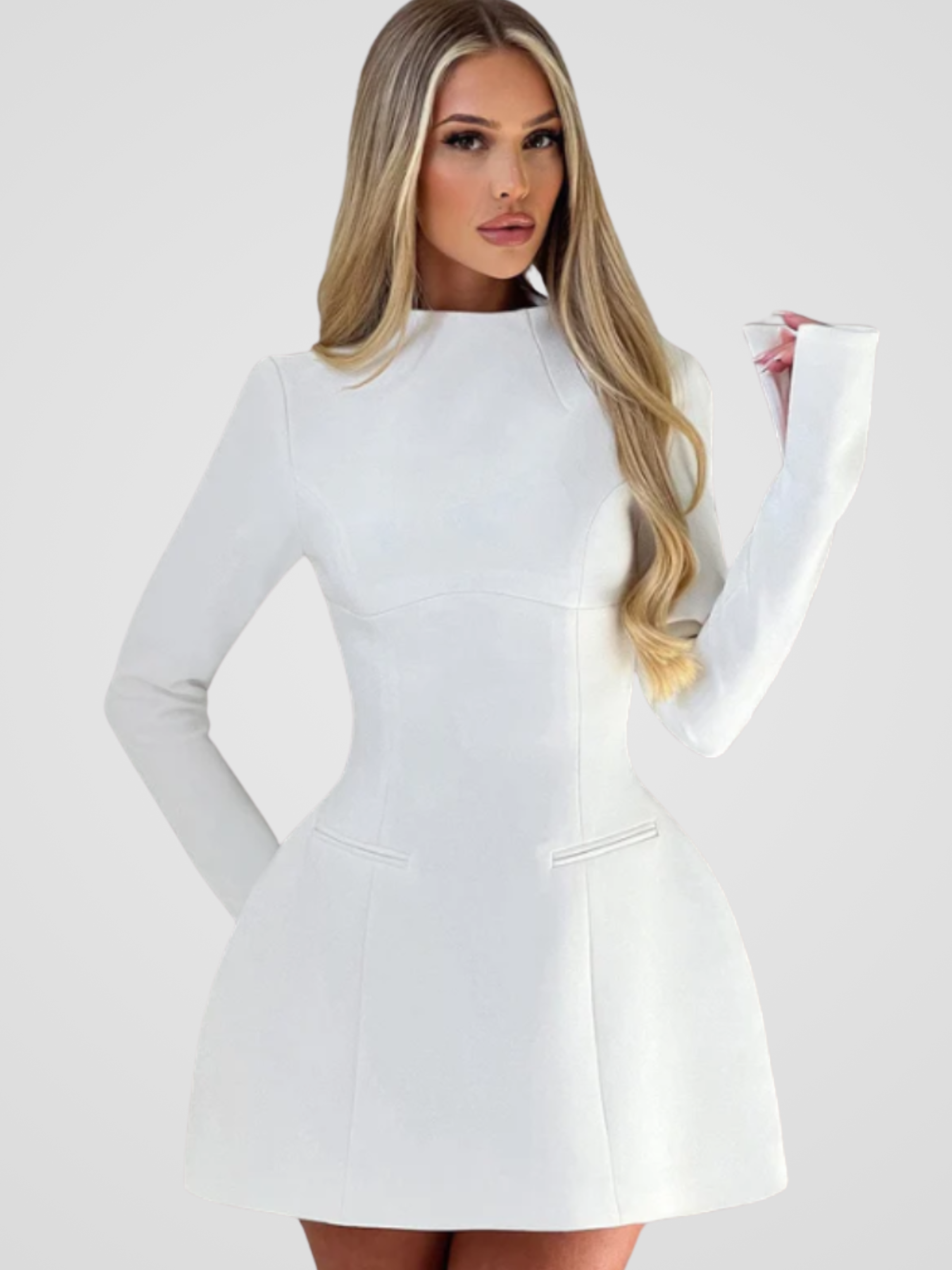 VICTORIA SCULPTED MINI DRESS