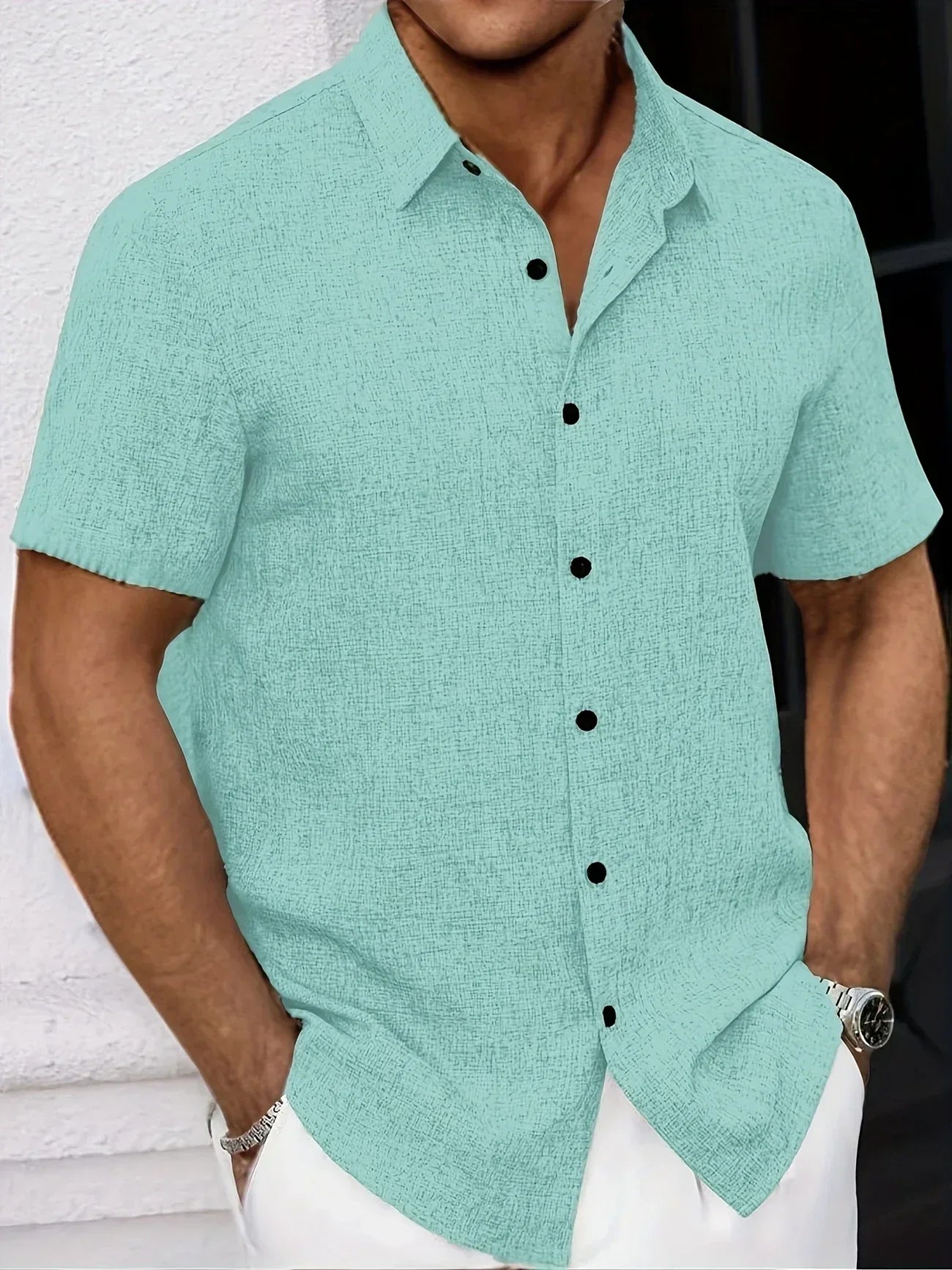 Lenoir™ | Lightweight short-sleeve shirt in a linen blend