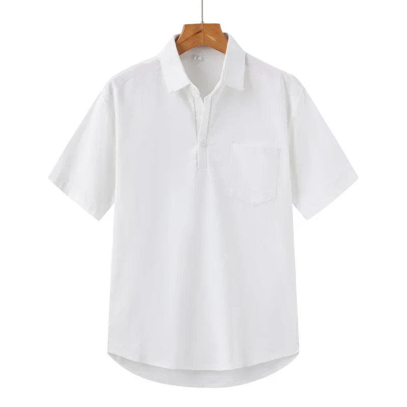 Linen polo shirt
