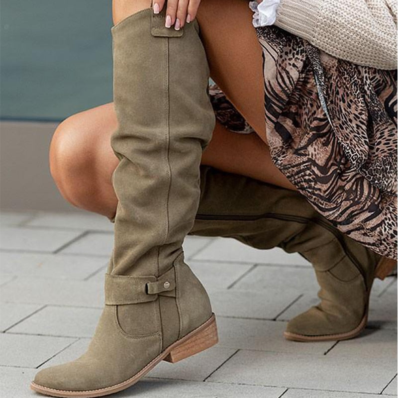 Lina – Comfortable, warm suede boots for women