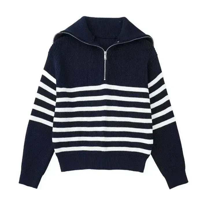 Lenoir™ | Striped Zip-Up Pullover