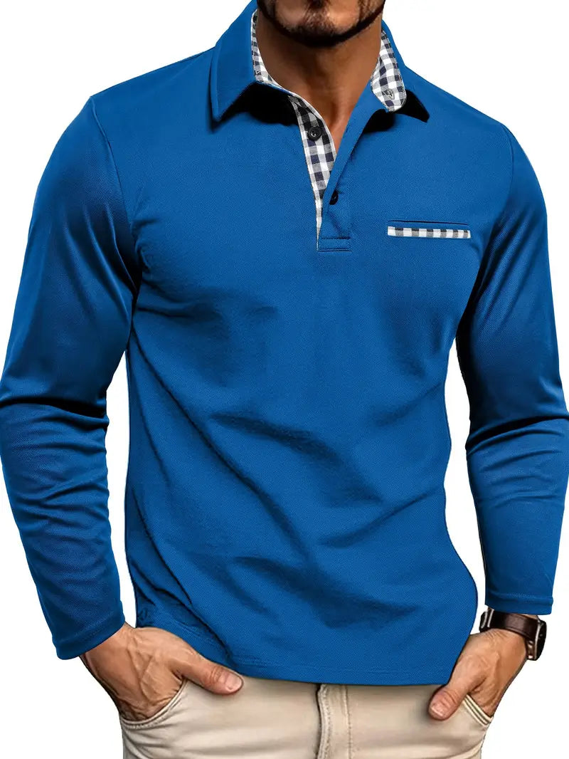 Long-sleeve polo shirt