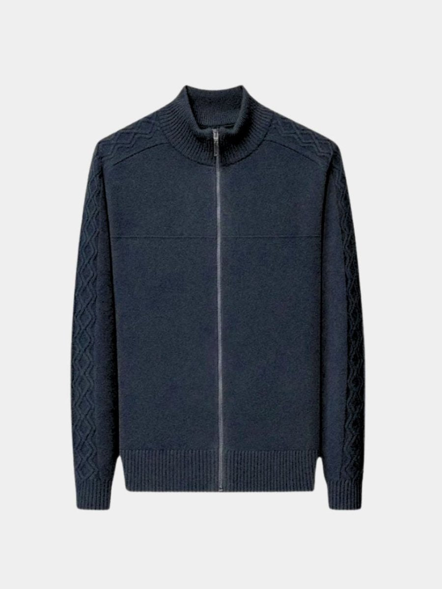 Cashmere Zip Sweater Knit Turtleneck - Alder & Voss