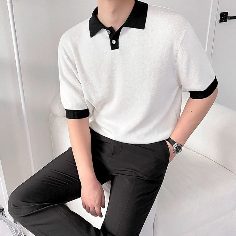 Loose-sleeved polo for men