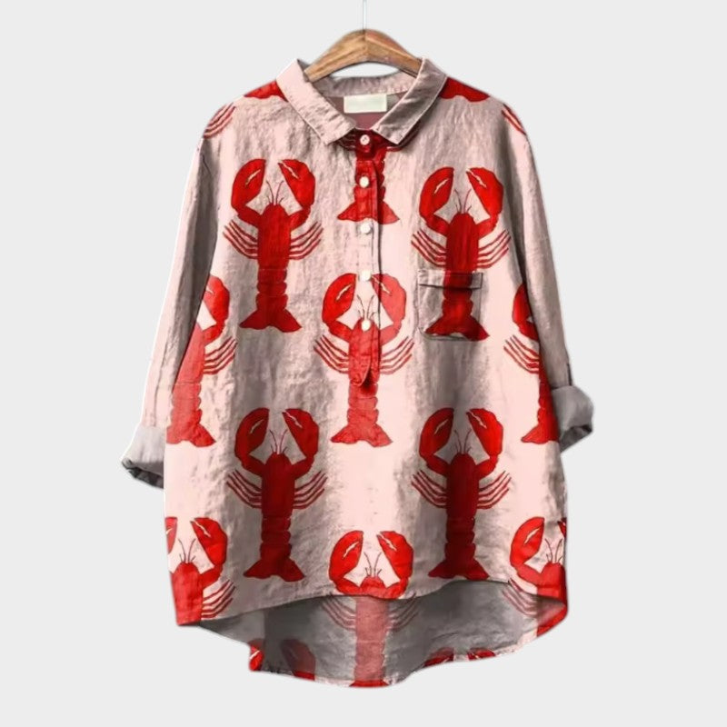 Crabs | Premium Blouse with Floral Pattern