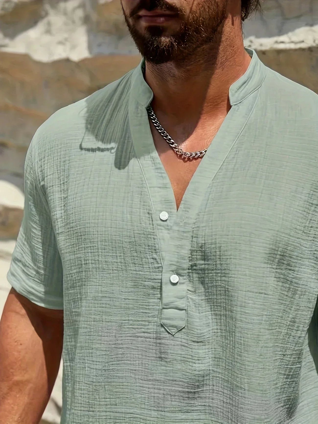 Lenoir™ | Elegant Summer Shirt with High Collar