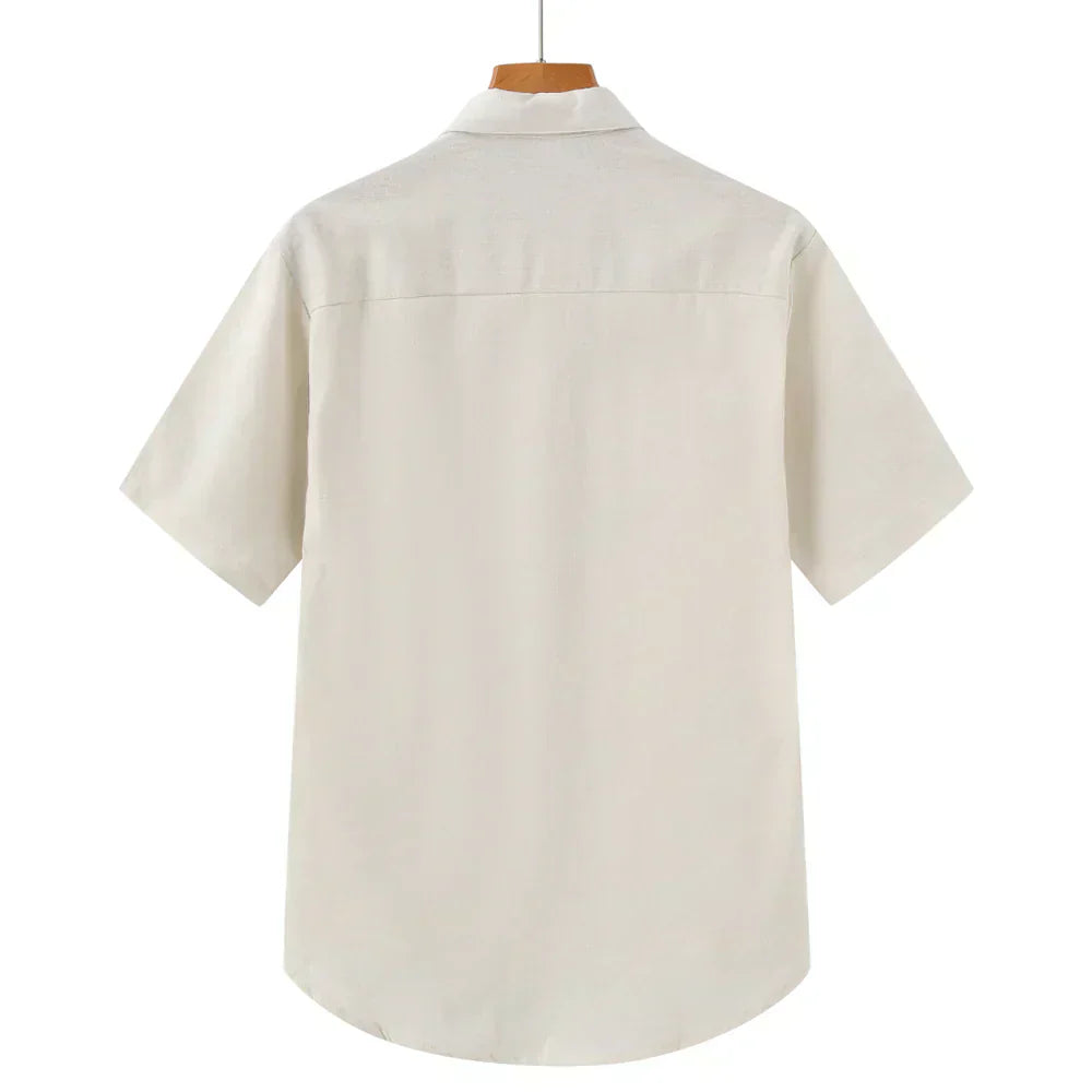 Linen polo shirt