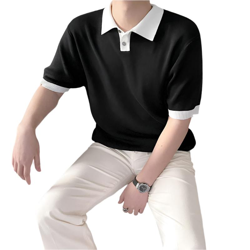 Loose-sleeved polo for men