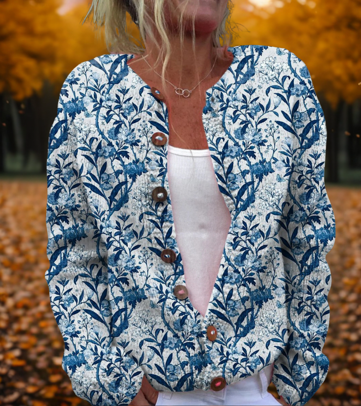 Mary | Floral Design Cardigan