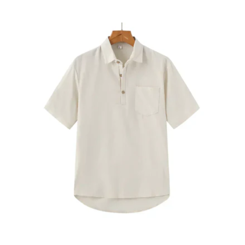Linen polo shirt
