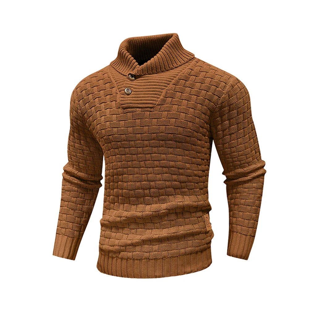 Dustin | Waffle Knit Turtleneck Sweater