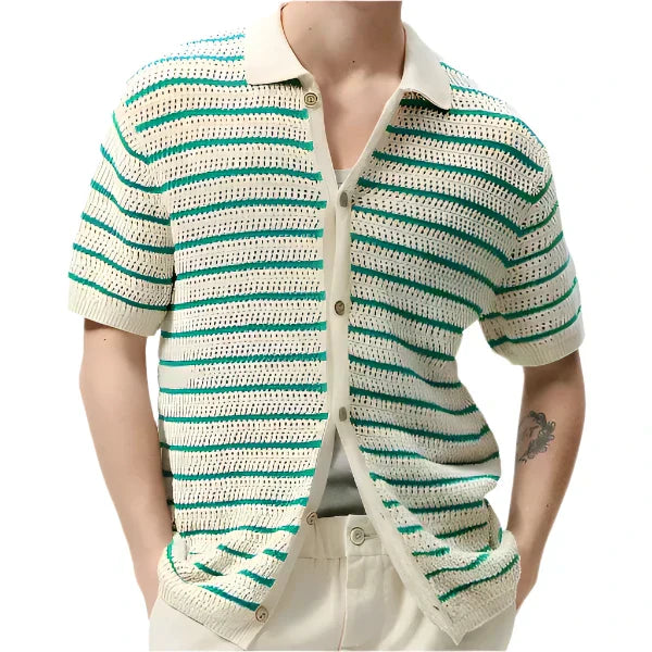 Marbella - Button-up knitted shirt