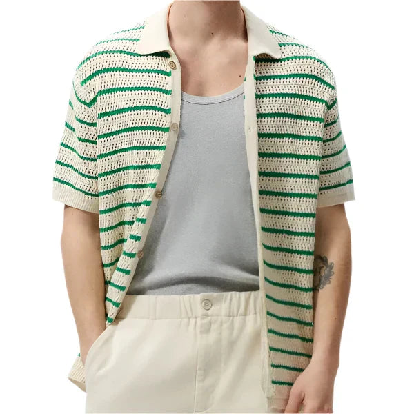 Marbella - Button-up knitted shirt