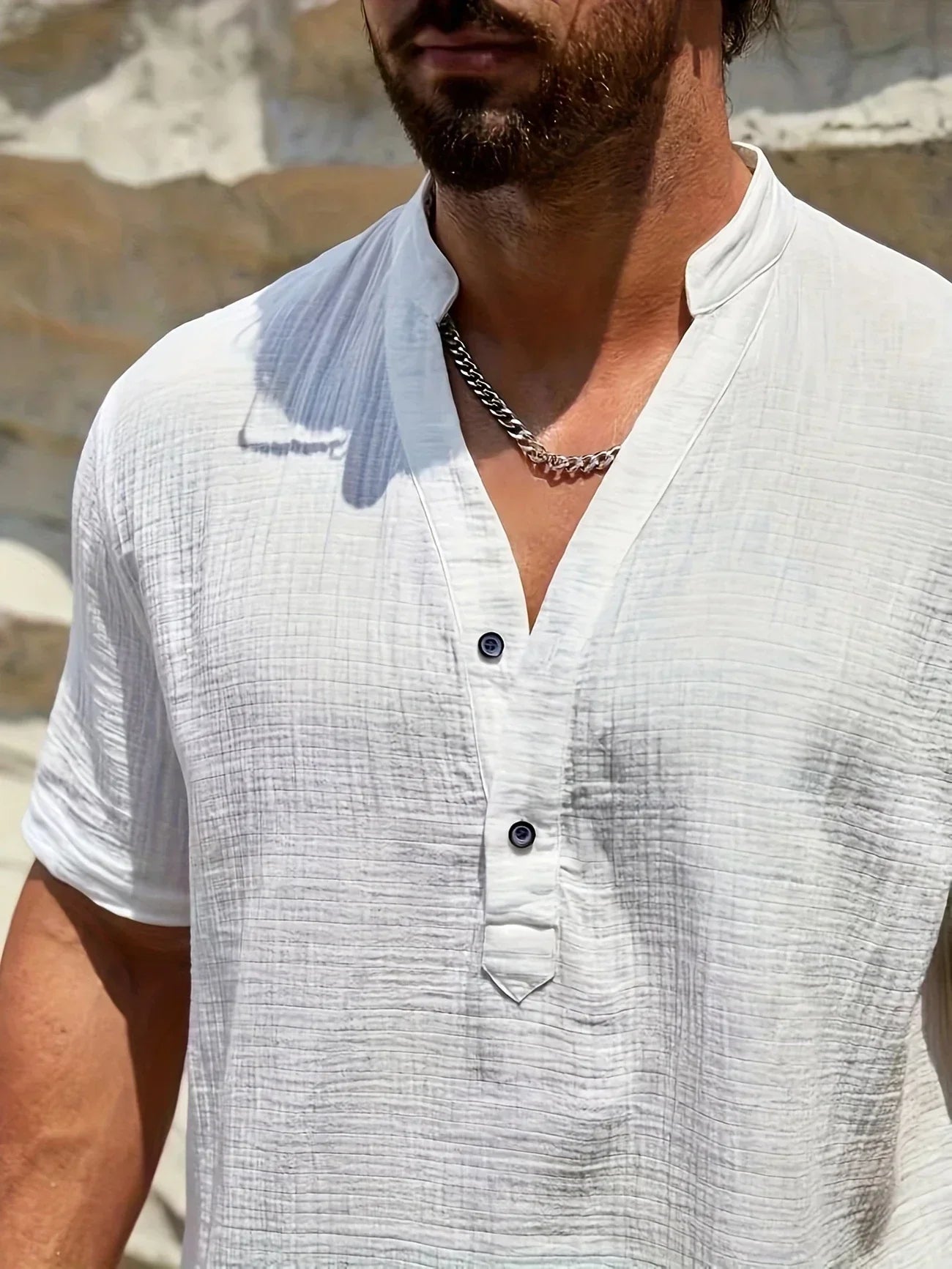 Lenoir™ | Elegant Summer Shirt with High Collar