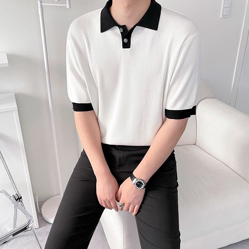 Loose-sleeved polo for men